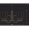 Люстра KUTEK RUT-ZW-6(N/KL) Ruta