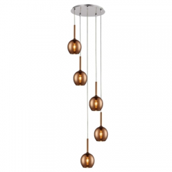 Подвесной светильник Zumaline MD1629-5B/copper Monic